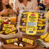 Galil Banana Marshmallow Twists Tray, 12.3 Oz (350g) – Soft Banana-Flavored Marshmallow Candy Twists, Individually Wrapped, Kosher BDTZ, Product of Israel