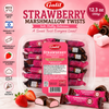 Galil Strawberry Marshmallow Twists Tray, 12.3 Oz (350g) – Soft Strawberry Marshmallow Candy with Chocolate-Flavored Coating, Individually Wrapped, Kosher BDTZ, Product of Israel