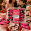 Galil Strawberry Marshmallow Twists Tray, 12.3 Oz (350g) – Soft Strawberry Marshmallow Candy with Chocolate-Flavored Coating, Individually Wrapped, Kosher BDTZ, Product of Israel