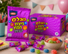 Taaman Sour Blast Fruit Candy 450g (15.8 oz) – Kosher Sour Fruit Flavored Chewy Candy – 30 Count Box