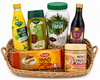 Israeli Kosher Holiday Gift Basket –  Carmel Small Grape Juice, Yad Mordechai 100% Lemon Juice, Extra Virgin Olive Oil, Achva Raw Tahini, Osem Classic Petit Beurre Biscuits & Hashahar Petit Beurre Spread – Gift Basket Included