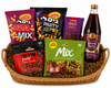 Israeli Snack & Treats Gift Basket – Carmel 100% Grape Juice (1 Liter), Elite Chocolate Mix Pack (Pesek Zman, Mekupelet & Kif Kef – 390g), Turkish Coffee, Osem Bisli Bamba Mix, Osem Bisli Party Mix & Milk Chocolate Pretzel Mix