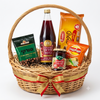 Israeli Kosher Holiday Gift Basket – Carmel Grape Juice 1L, Elite Turkish Coffee with Cardamom 100g, Osem Petit Beurre Biscuits 500g, Yad Mordechai Strawberry Jam 340g & Tapuchips Sour Cream & Onion 50g – Gift Basket Included