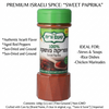 Ta'am V'Reach Sweet Paprika – 100% Natural Ground Paprika Spice – Premium Israeli Spice – Gluten Free – No MSG – 100g